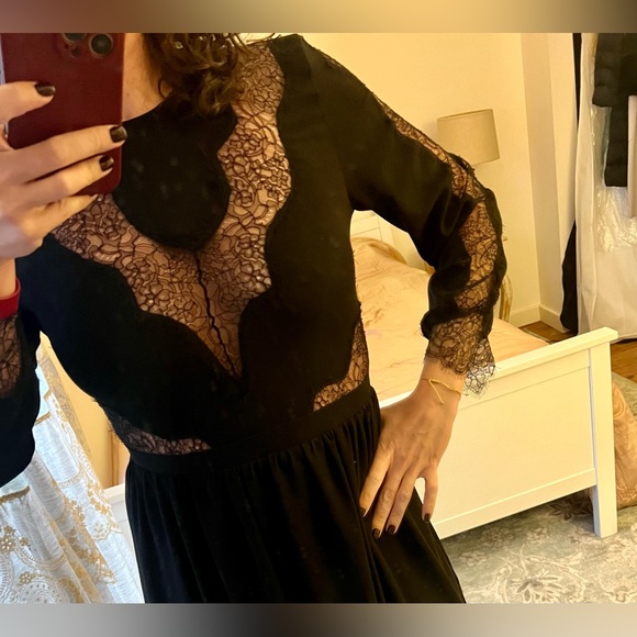 Iro black lace mini dress - Picture 3 of 9